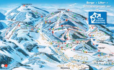 Panorama Karte Skiliftkarussell Winterberg